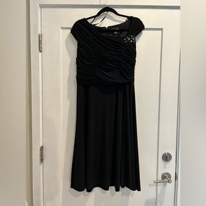 Jessica Howard Black Ruched Cocktail Dress